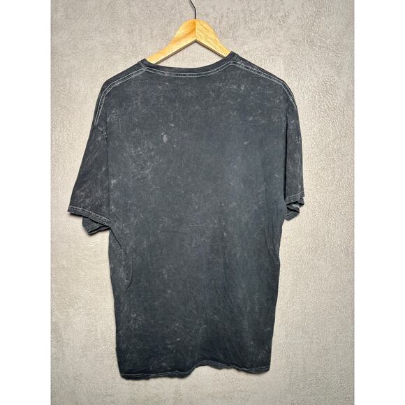 Poetic Justice Womens 100% Cotton Tupac T-Shirt‎ Acid Wash Charcoal Gray Size XL - Picture 2 of 3